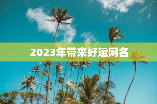 2025年带来好运网名