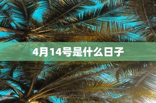 4月14号是什么日子