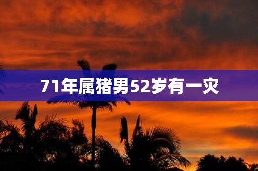 71年属猪男52岁有一灾