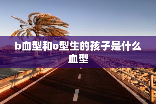 b血型和o型生的孩子是什么血型
