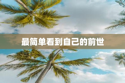 最简单看到自己的前世