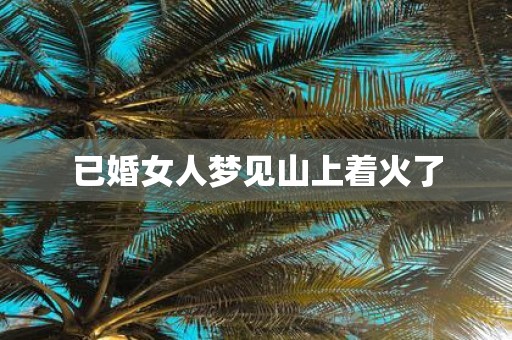 已婚女人梦见山上着火了