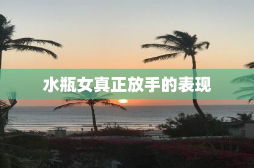 水瓶女真正放手的表现