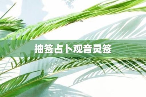抽签占卜观音灵签