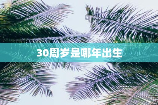 30周岁是哪年出生