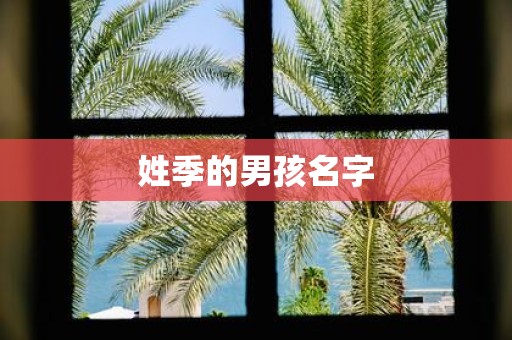 姓季的男孩名字