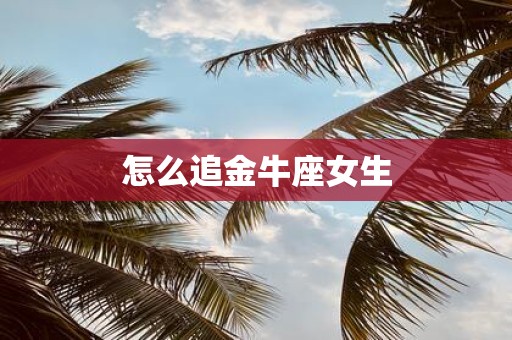 怎么追金牛座女生