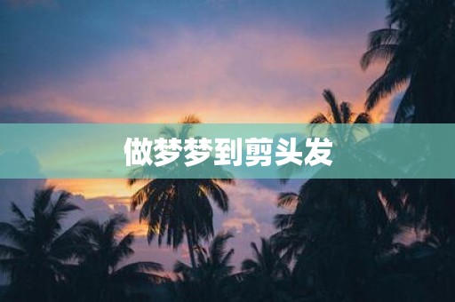 做梦梦到剪头发