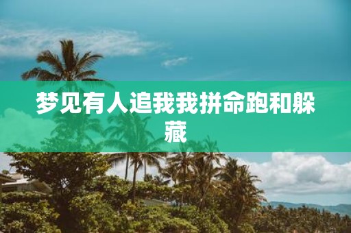 梦见有人追我我拼命跑和躲藏