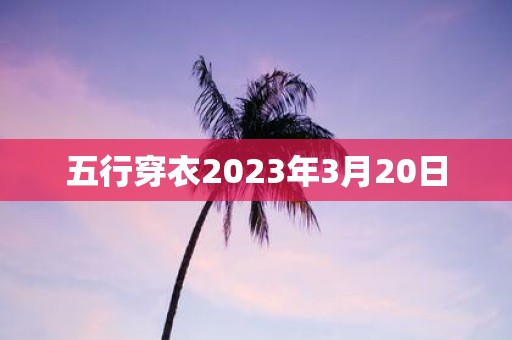 五行穿衣2025年3月20日