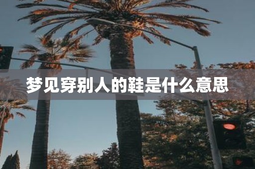 梦见穿别人的鞋是什么意思