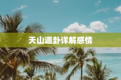 天山遁卦详解感情