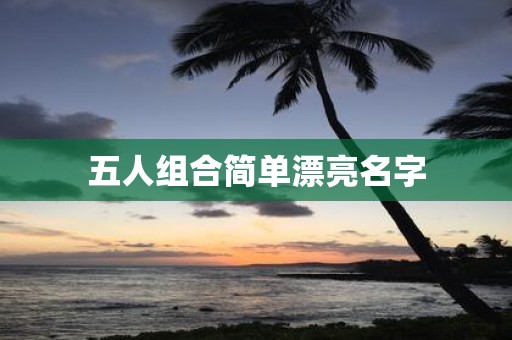 五人组合简单漂亮名字