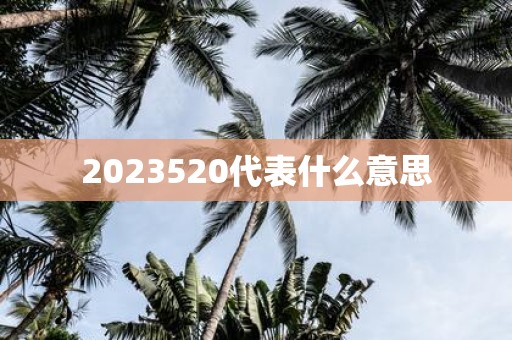 2025520代表什么意思
