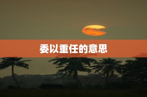 委以重任的意思