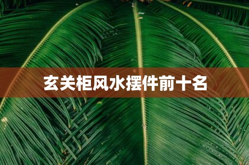 玄关柜风水摆件前十名