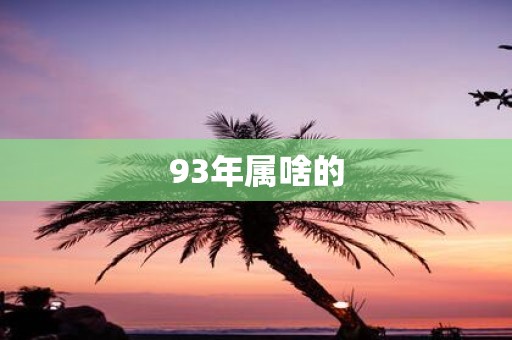 93年属啥的