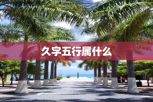 久字五行属什么