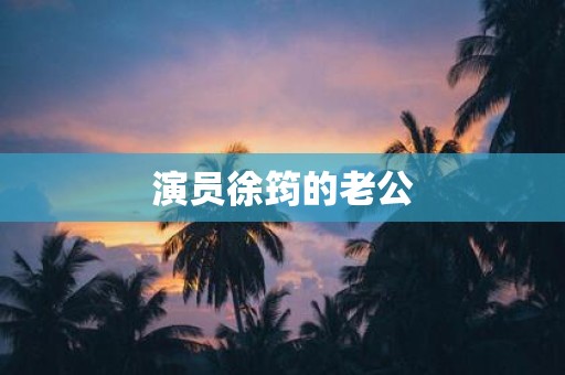 演员徐筠的老公