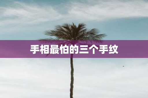 手相最怕的三个手纹