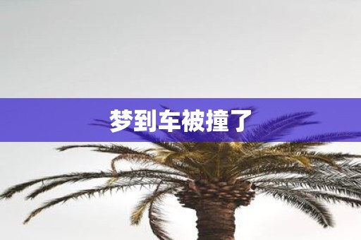 梦到车被撞了