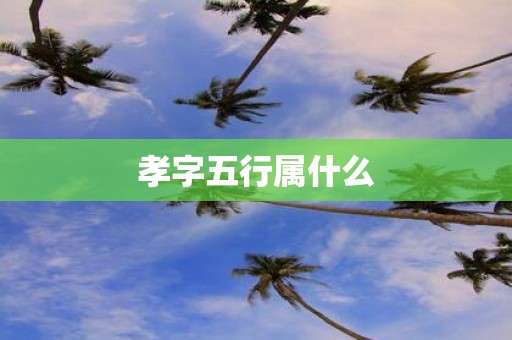孝字五行属什么