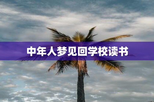 中年人梦见回学校读书