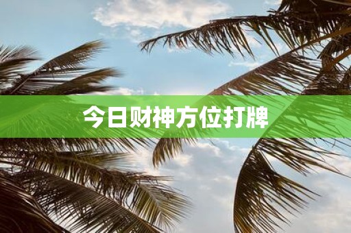 今日财神方位打牌