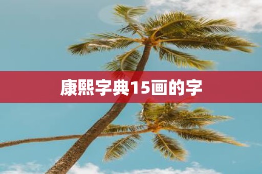 康熙字典15画的字