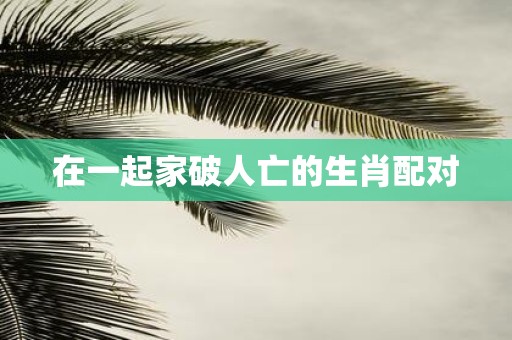 在一起家破人亡的生肖配对