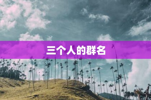 三个人的群名