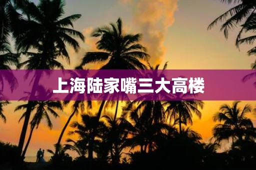上海陆家嘴三大高楼