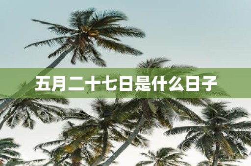 五月二十七日是什么日子
