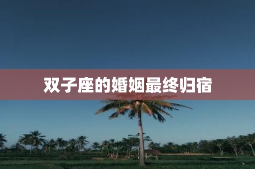 双子座的婚姻最终归宿