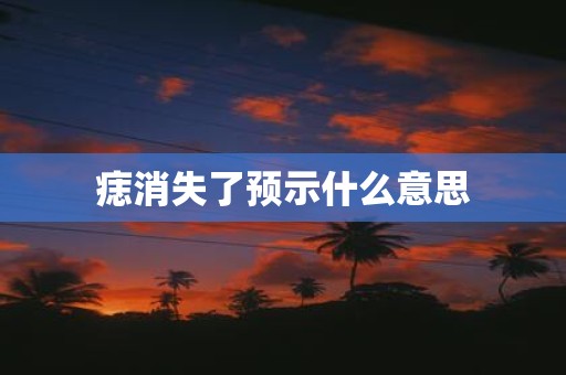 痣消失了预示什么意思