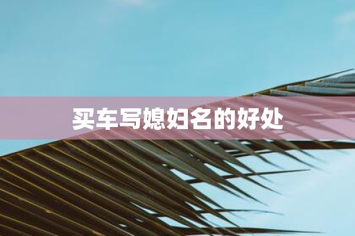 买车写媳妇名的好处