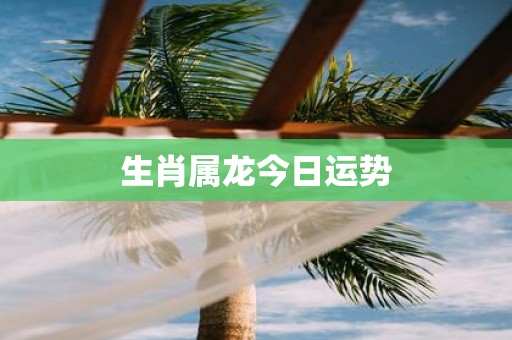 生肖属龙今日运势