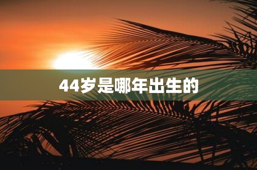 44岁是哪年出生的