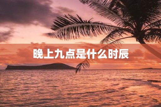 晚上九点是什么时辰