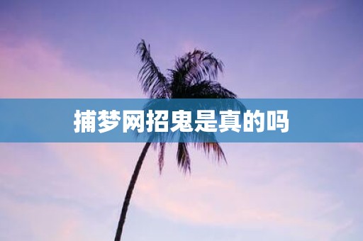 捕梦网招鬼是真的吗