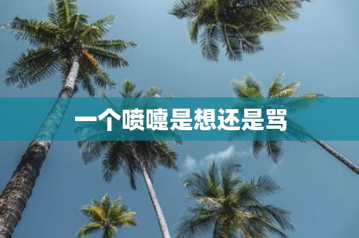 一个喷嚏是想还是骂
