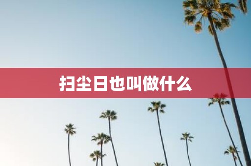 扫尘日也叫做什么