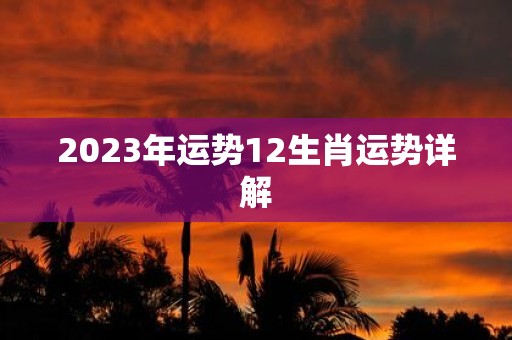 2025年运势12生肖运势详解