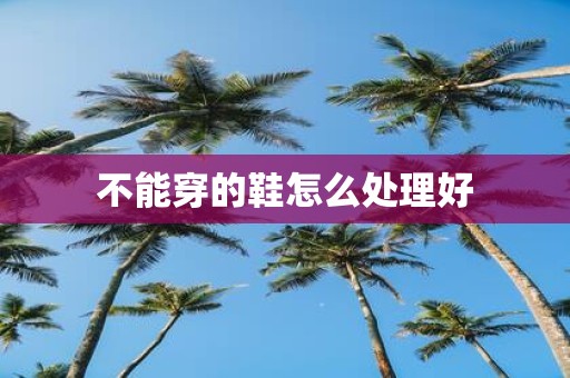不能穿的鞋怎么处理好