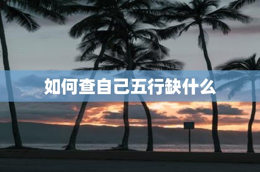 如何查自己五行缺什么