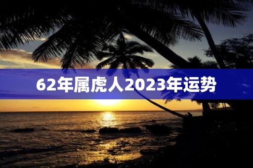 62年属虎人2025年运势