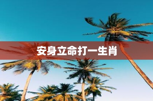 安身立命打一生肖