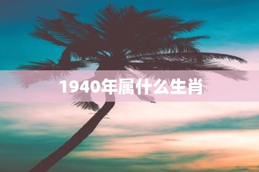 1940年属什么生肖