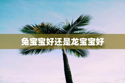 兔宝宝好还是龙宝宝好