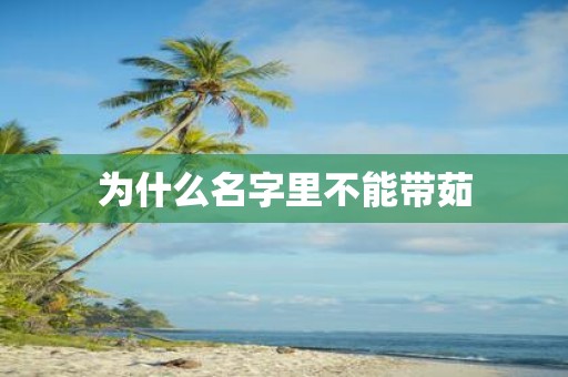 为什么名字里不能带茹